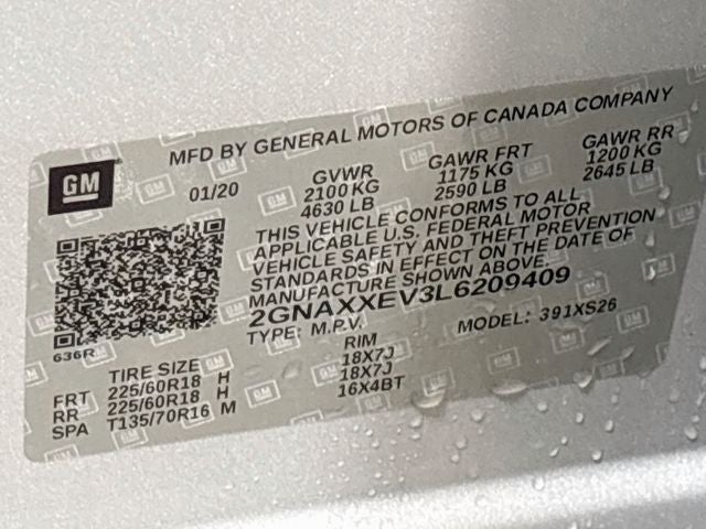 2020 Chevrolet Equinox Premier W/ SUNROOF