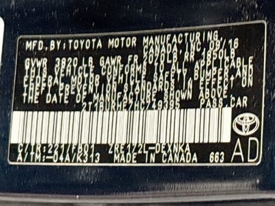 2017 Toyota Corolla LE W/ REVERSE CAM!!