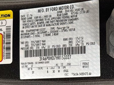 2017 Ford Fusion SE CLEAN CARFAX!