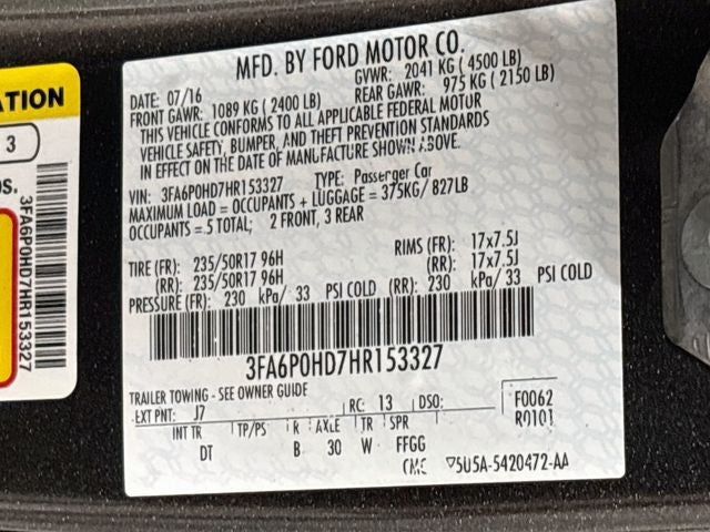 2017 Ford Fusion SE CLEAN CARFAX!