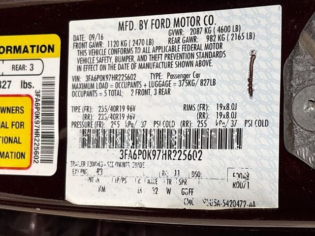 2017 Ford Fusion Titanium W/ MOONROOF