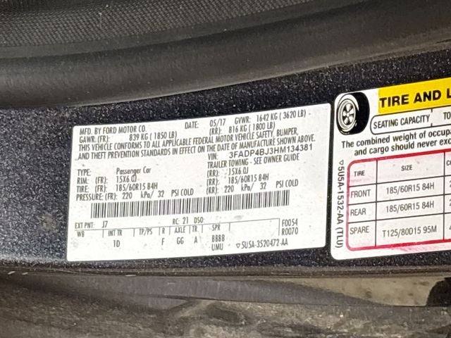 2017 Ford Fiesta SE CLEAN CARFAX+ MOONROOF
