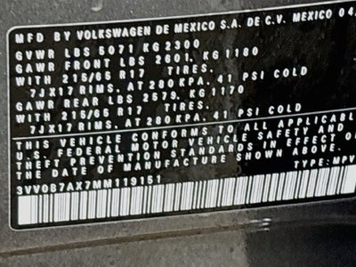 2021 Volkswagen Tiguan 2.0T S W/ BLINDSPOT ALERT