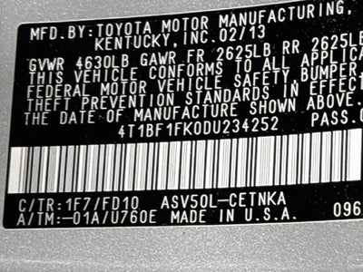 2013 Toyota Camry LE CLEAN CARFAX!
