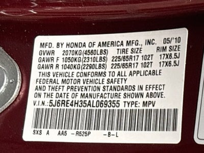 2010 Honda CR-V LX W/ ONE OWNER!