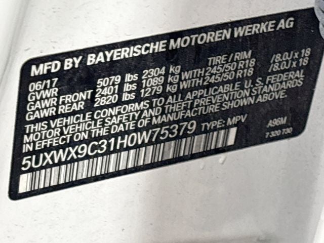 2017 BMW X3 xDrive28i AWD!
