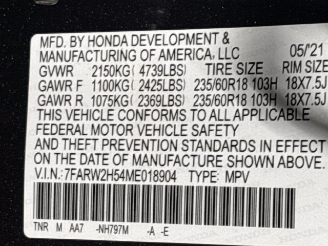 2021 Honda CR-V EX W/ MOONROOF