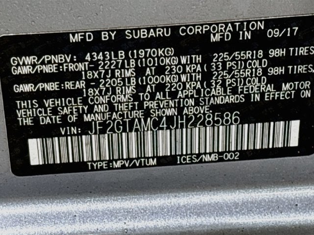 2018 Subaru Crosstrek 2.0i Limited W/ EYESIGHT PKG!!