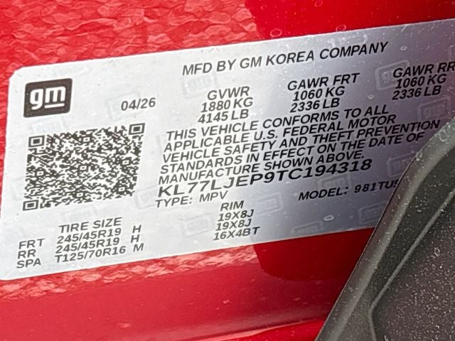2026 Chevrolet Trax 2RS