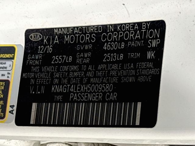 2017 Kia Optima Hybrid W/ CONVENIENCE PKG