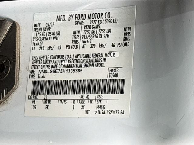 2017 Ford Transit Connect XL W/ DUAL SLIDING DOORS