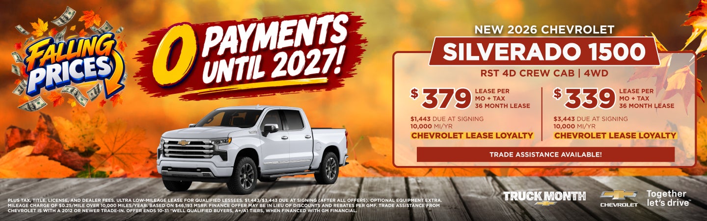 Chevrolet Silverado 1500 Lease Offer at Serpentini Chevrolet