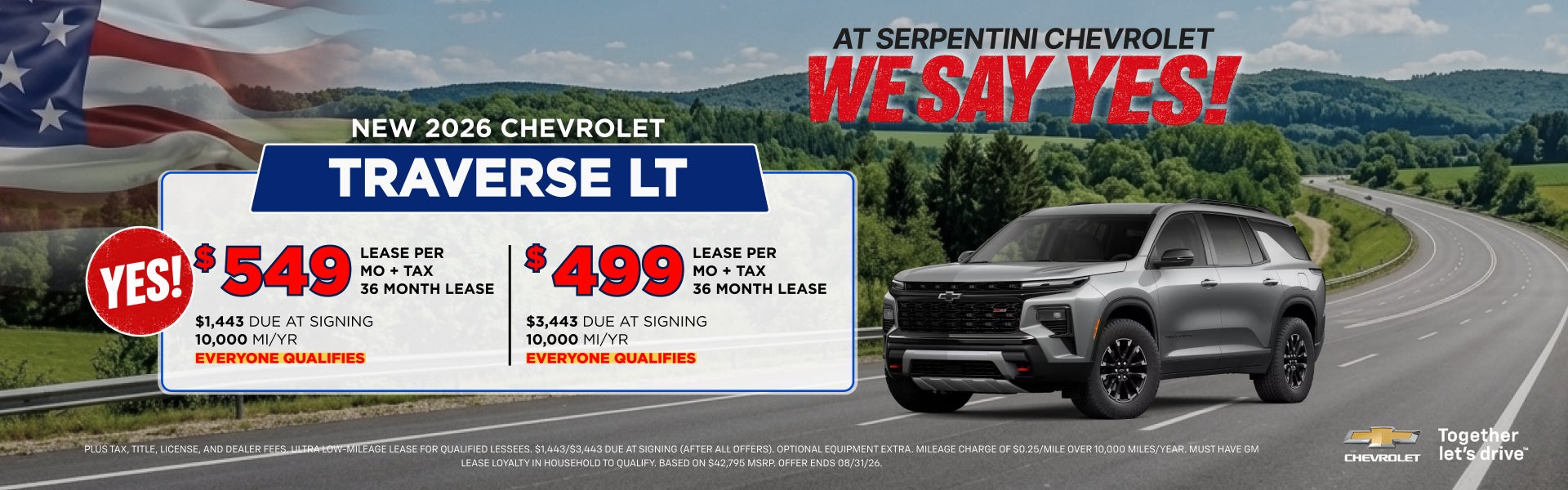 New 2026 Chevrolet Traverse Offer