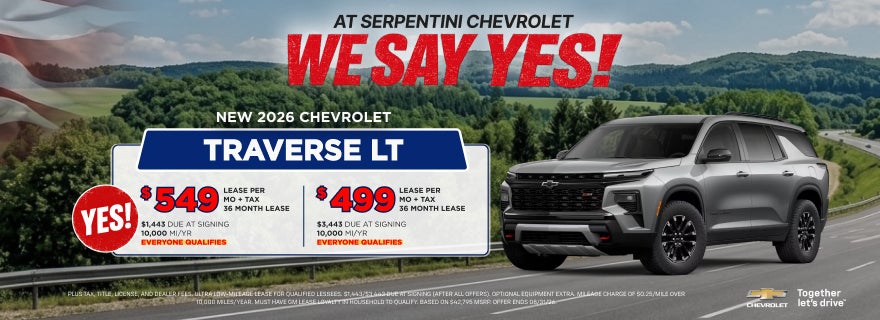 New 2026 Chevrolet Traverse Offer