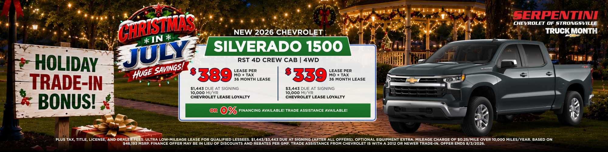 2026 Chevy Silverado 1500 at Serpentini Chevrolet in Middleburg Heights OH