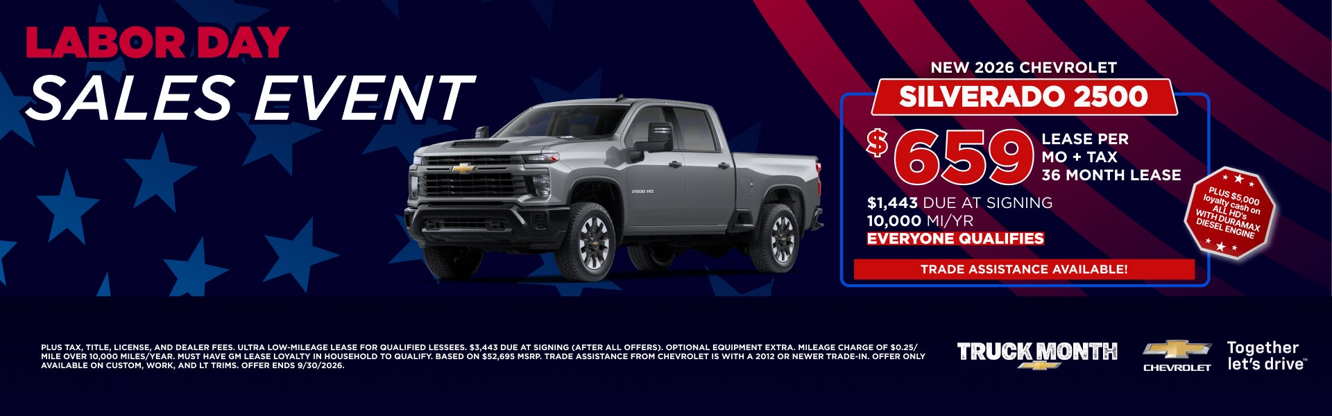 Chevrolet Silverado 2500 Lease Offer at Serpentini Chevrolet
