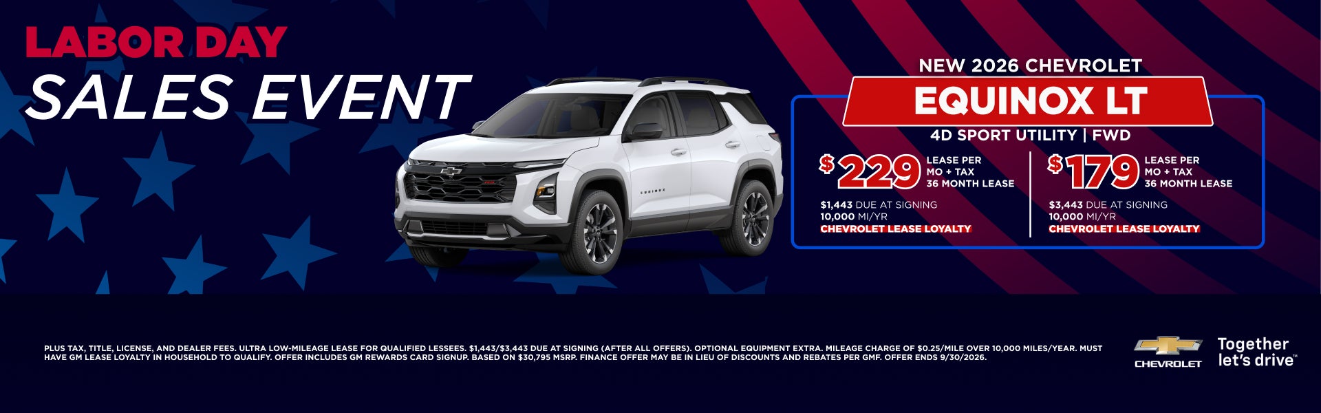 Chevrolet Equinox LT Lease Offer at Serpentini Chevrolet