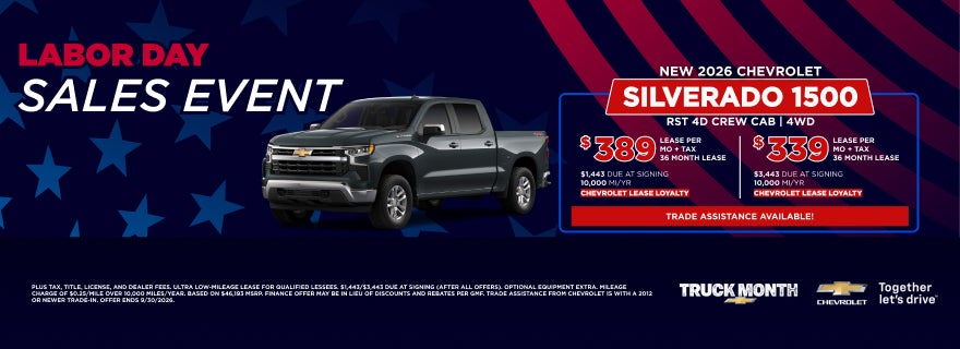 Chevrolet Silverado 1500 Lease Offer at Serpentini Chevrolet