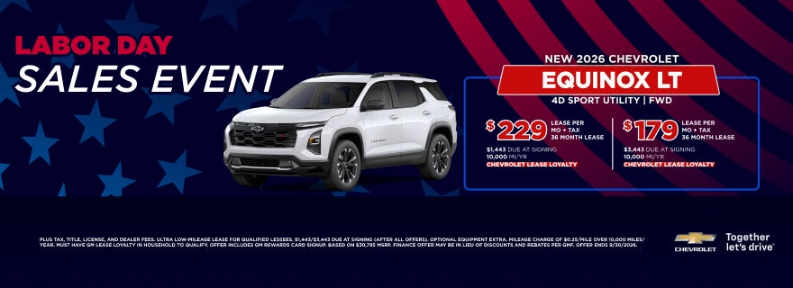 Chevrolet Equinox LT Lease Offer at Serpentini Chevrolet