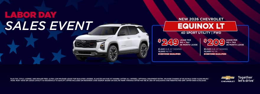 Chevrolet Equinox LT Lease Offer at Serpentini Chevrolet