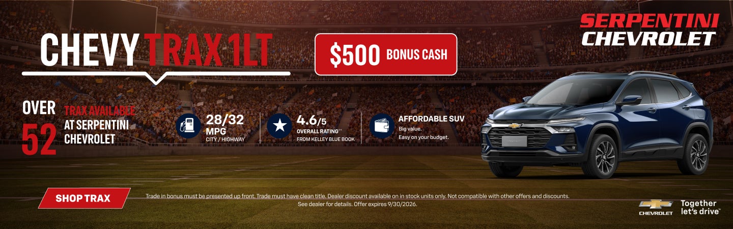 Chevrolet Trax Offer at Serpentini Chevrolet