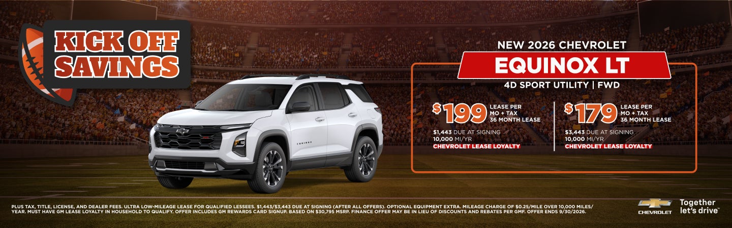 Chevrolet Equinox LT Lease Offer at Serpentini Chevrolet
