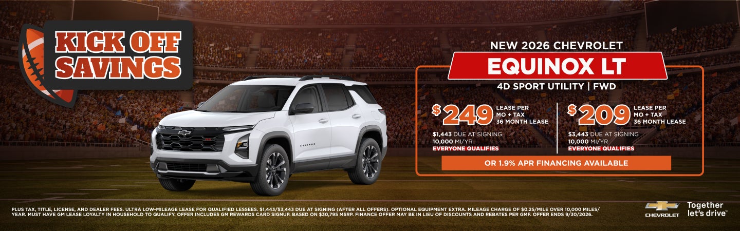 Chevrolet Equinox LT Lease Offer at Serpentini Chevrolet