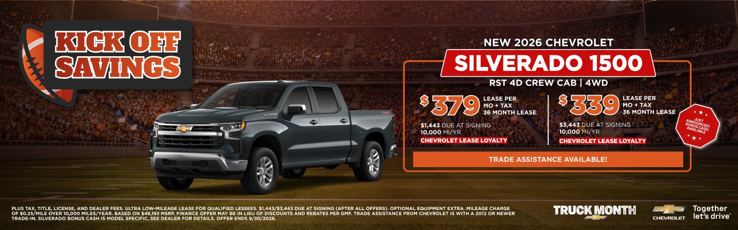 Chevrolet Silverado 1500 Lease Offer at Serpentini Chevrolet