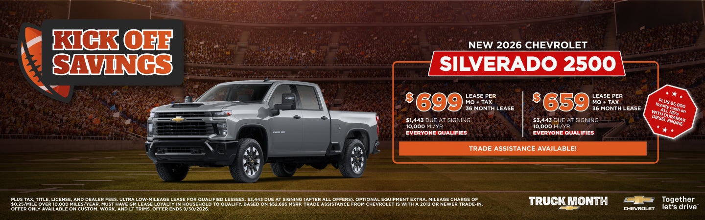 Chevrolet Silverado 2500 Lease Offer at Serpentini Chevrolet