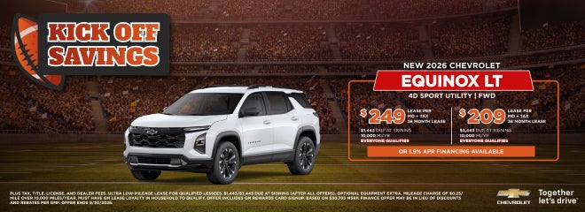 Chevrolet Equinox LT Lease Offer at Serpentini Chevrolet