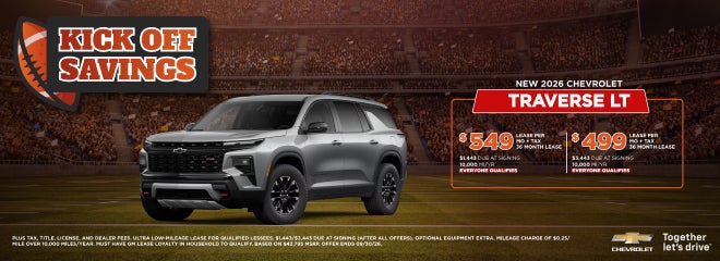 Chevrolet Traverse LT Lease Offer at Serpentini Chevrolet